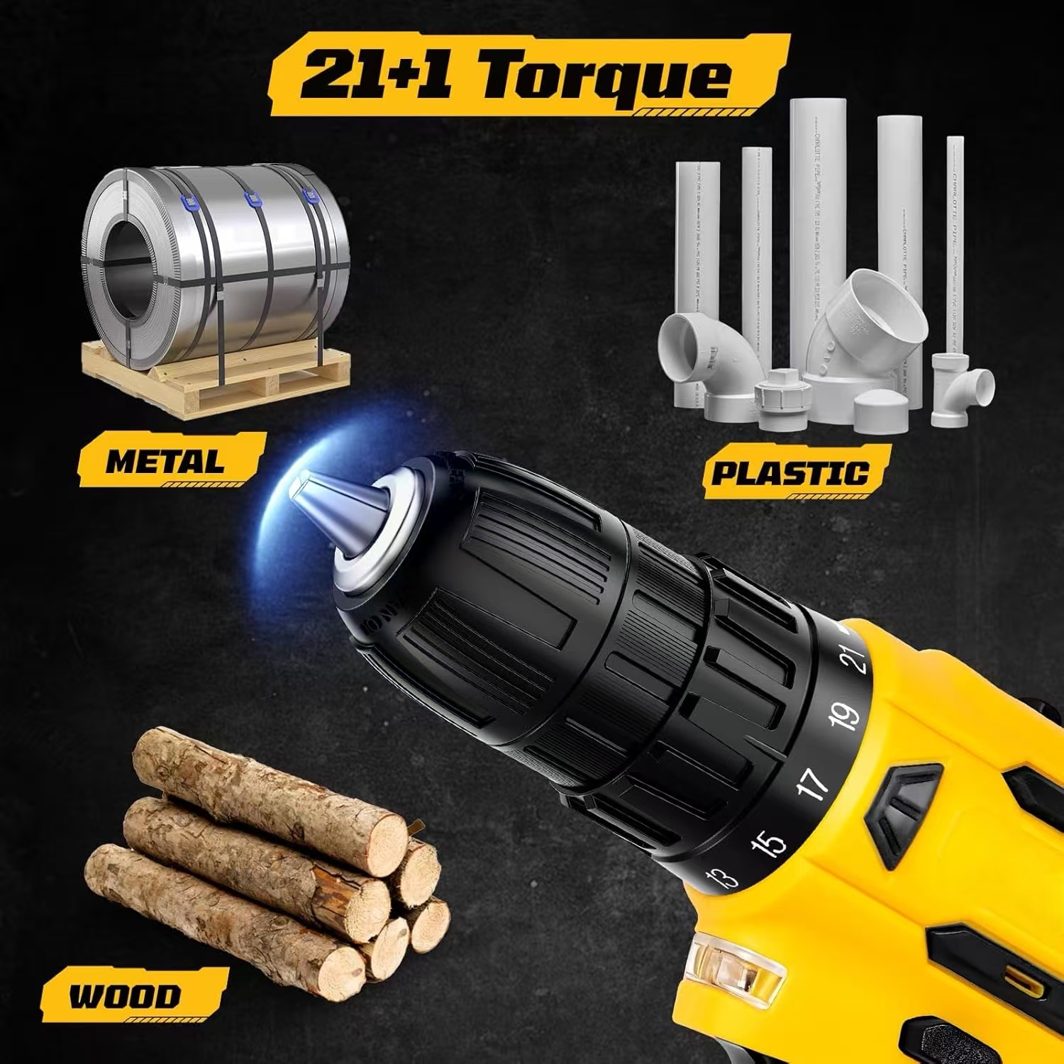 21V Brushed Electric Drill