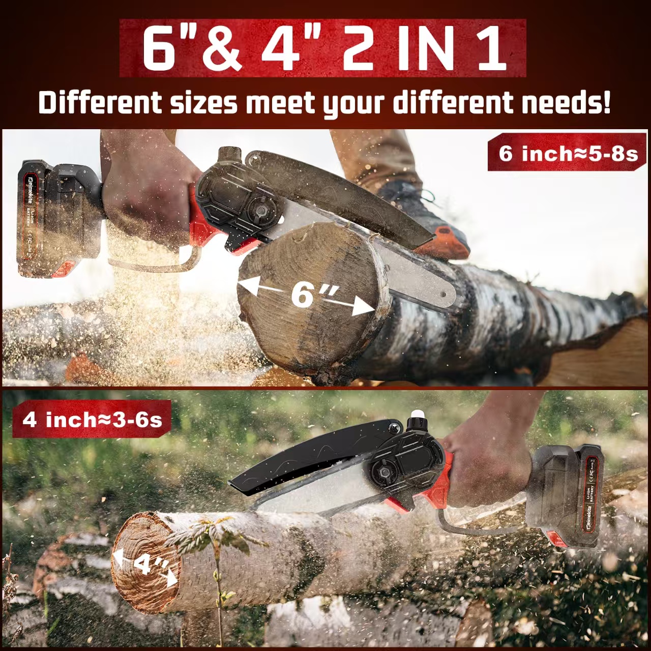 21V Brushed Electric Chain Saw